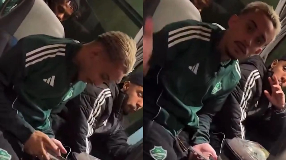 ماثيوس يمزح مع عبدالله عبده في لقطة عفوية بسبب التصوير.. فيديو