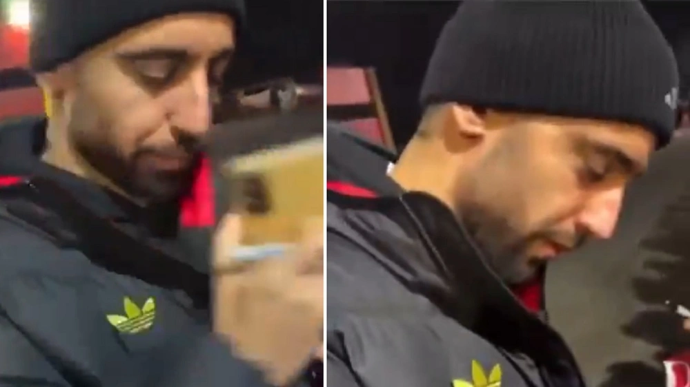 مشجع يناشد فيرنانديز بإقناع  نيفيز بالانتقال إلى مانشستر يونايتد .. فيديو