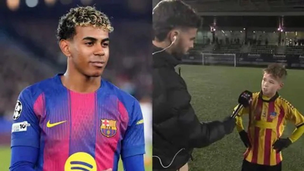 ناشئ صغير يشعل المنصات بانتقاده لـ لامين يامال..فيديو