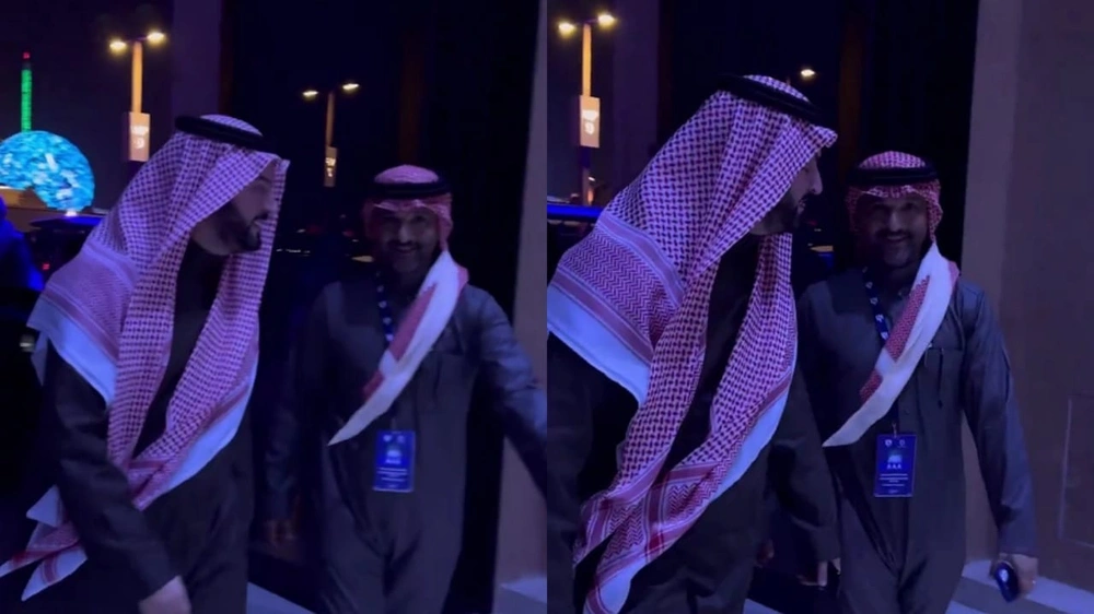 فهد بن نافل يحضر مواجهة الهلال والخليج .. فيديو