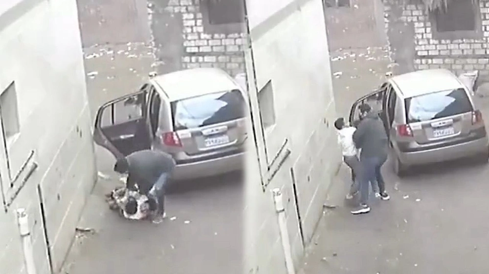 شجاعة طفل مصري تصدى باستماته لمختطفي نجل شقيقته وسط الشارع..فيديو