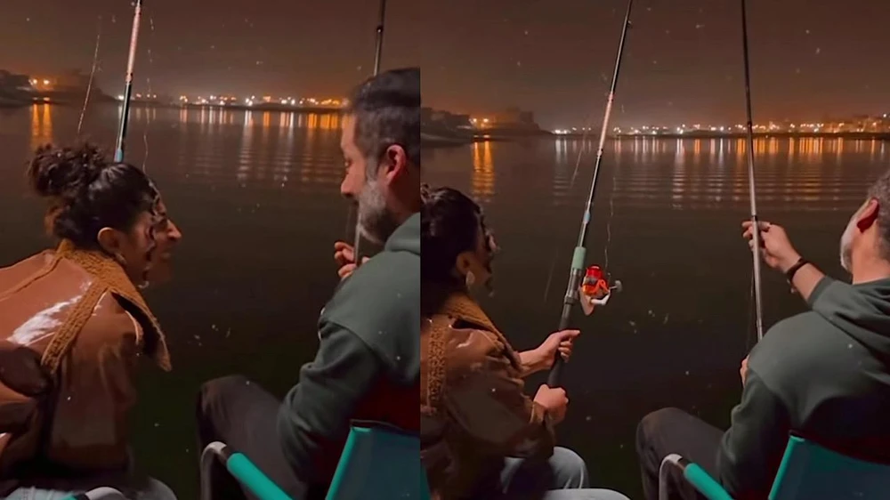 شجون الهاجري وحسين المهدي في استراحة صيد في ثالثهم الشيطان.. فيديو