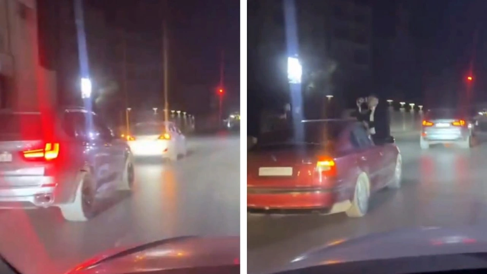 موكب زفاف في حلب وسط القصف يشعل المنصات .. فيديو