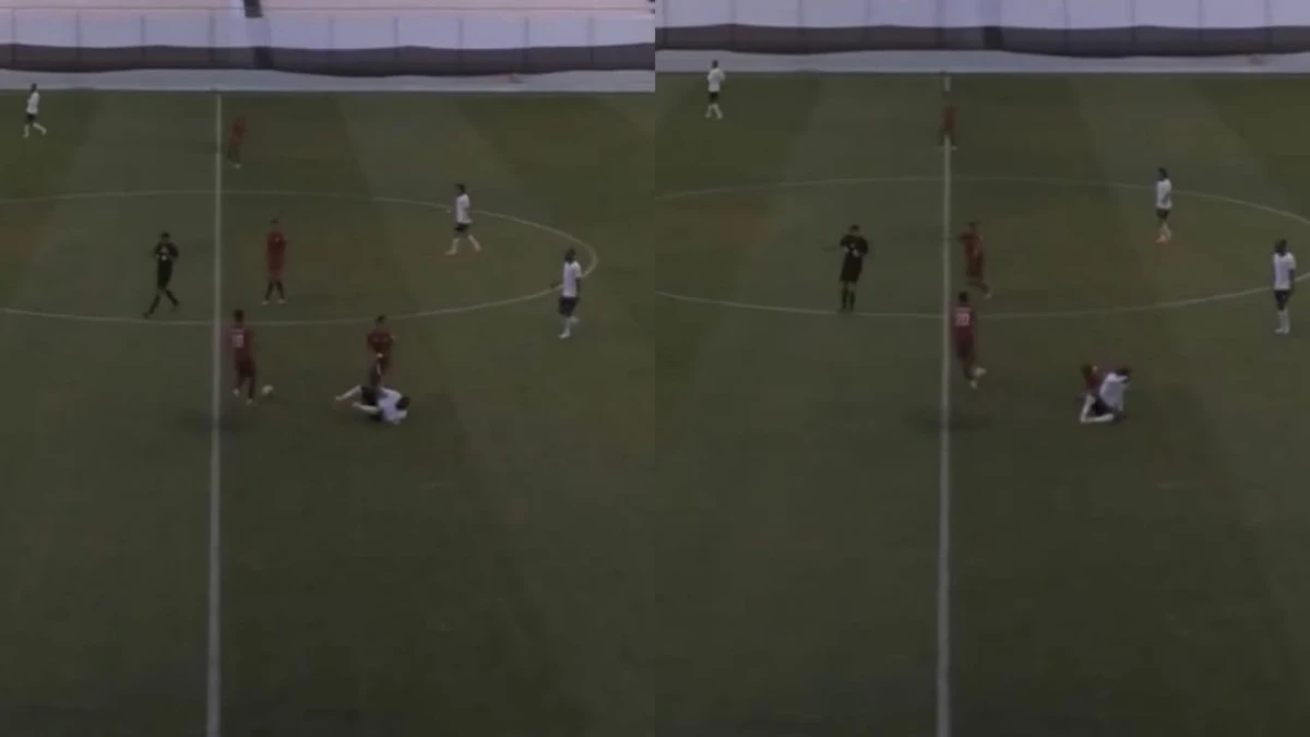 لاعب هجر يركل وجه لاعب حطين ويتلقى عقوبة مخففة .. فيديو