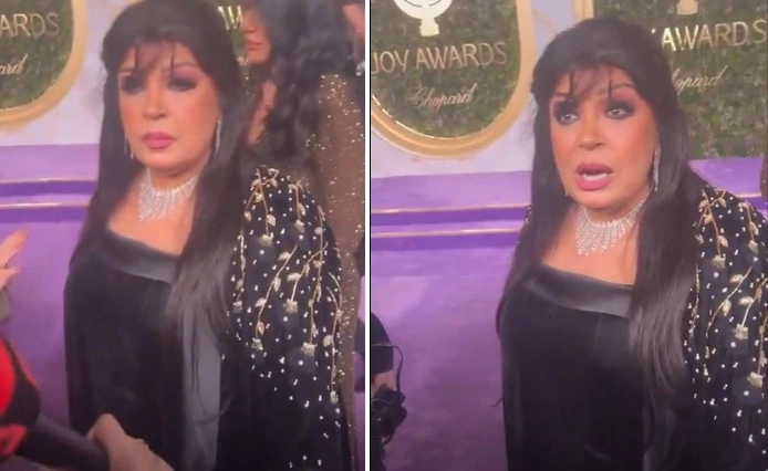 انفعال فيفي عبده على مراسلة سألتها عن عمرها وسر جمالها .. فيديو