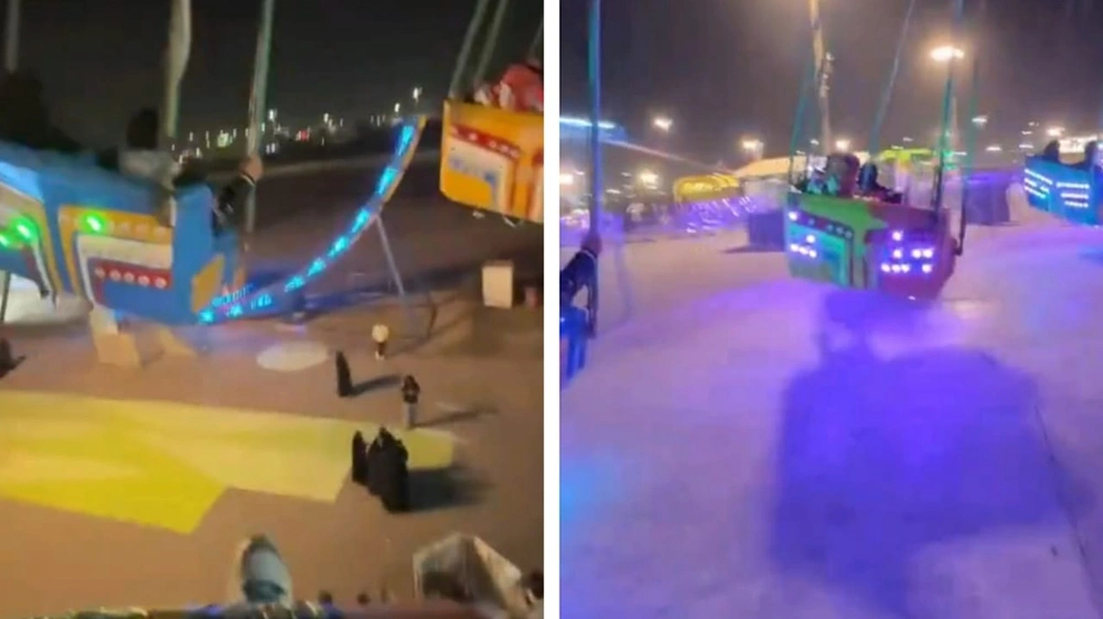 إصابة فتاتين إثر سقوط لعبة ترفيهية في ملاهي تبوك .. فيديو