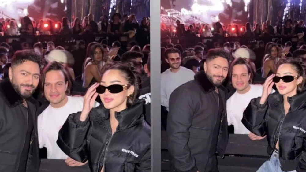 صور عائلية تشعل الجدل حول عودة تامر حسني وبسمة بوسيل