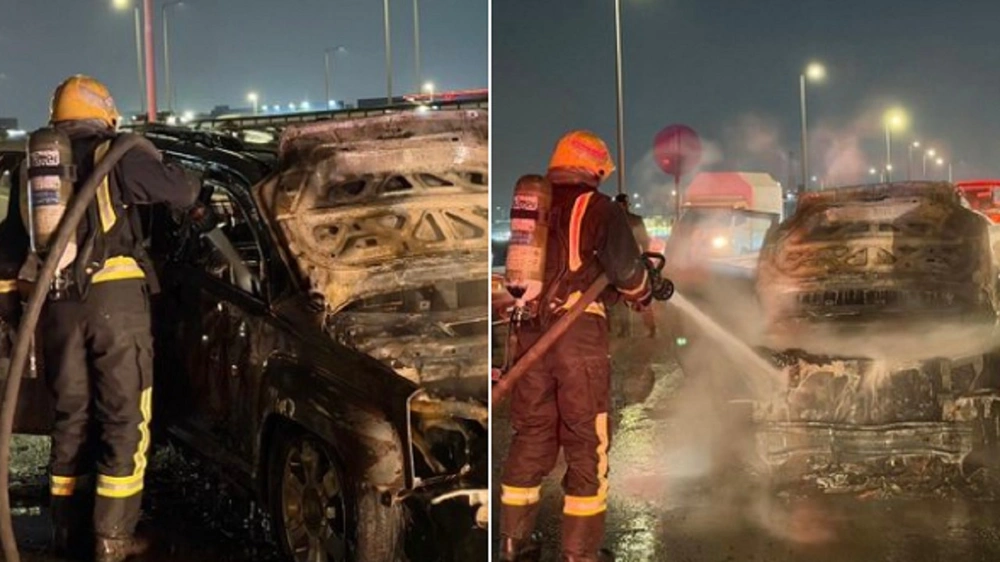 مدني الخبر يخمد حريقًا في مركبة بحي الثقبة