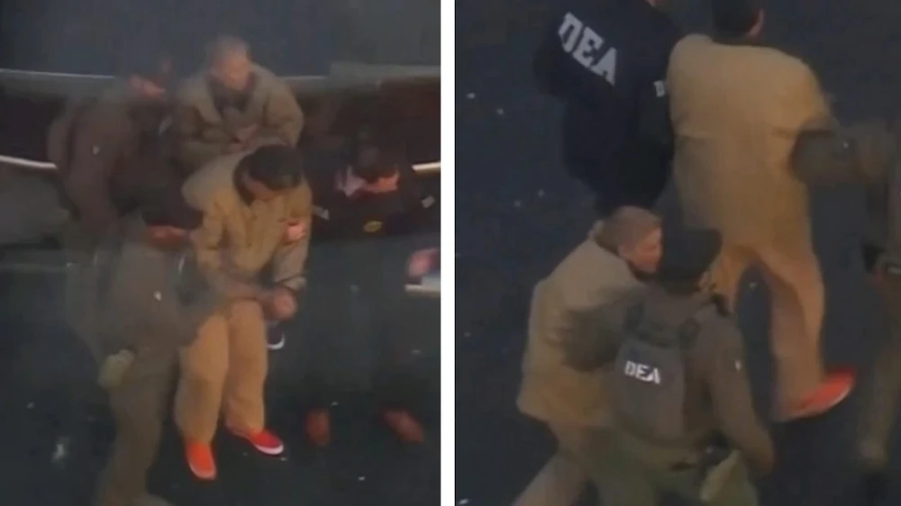 لحظة وصول مادورو وزوجته إلى المحكمة في نيويورك مكبلين اليدين وبحراسة مشددة  .. فيديو