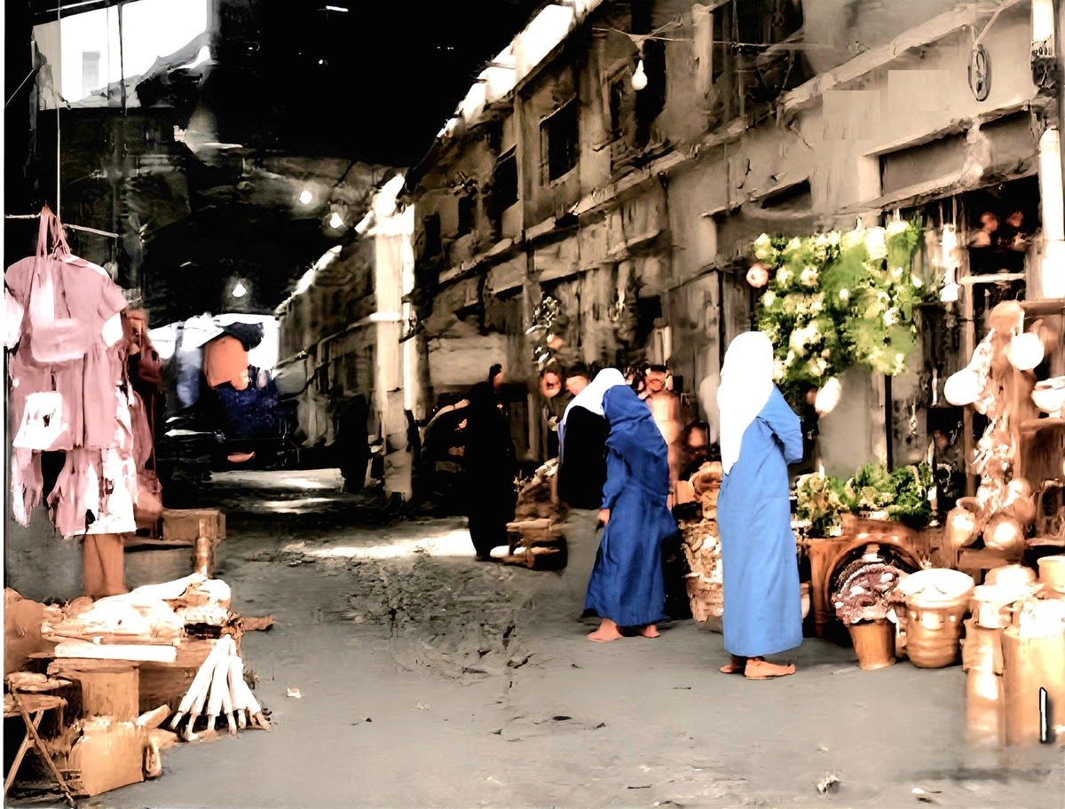 سوق السدرة بالرياض في الثمانينات الهجرية