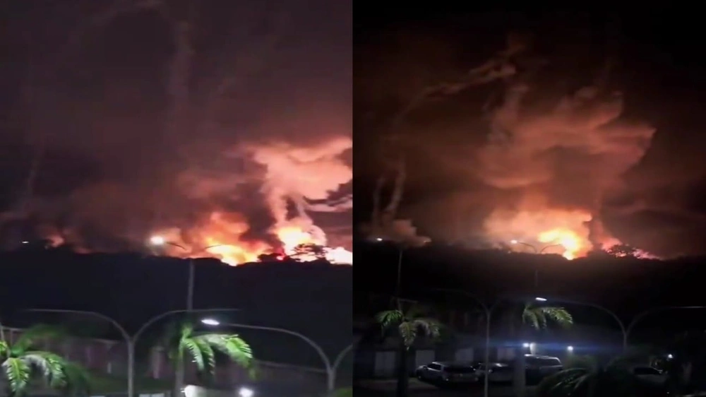 انفجارات ثانوية كبيرة بعد غارة جوية أمريكية في فنزويلا.. فيديو