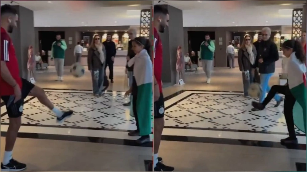 مشجعة جزائرية تعيش تجربة استثنائية مع محرز.. فيديو