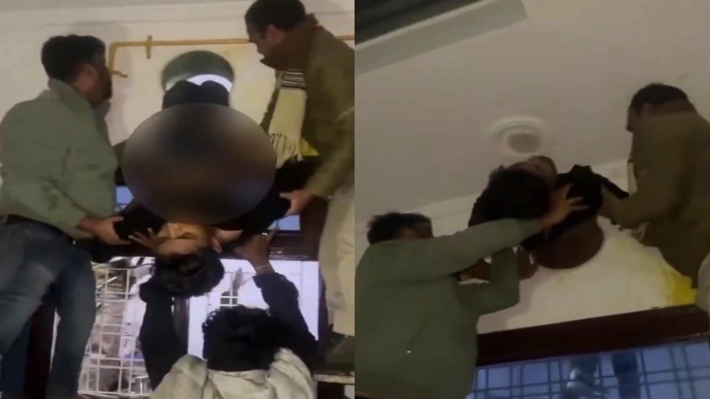 شفاط مطبخ يبتلع لصاً أثناء محاولة سرقة منزل.. فيديو