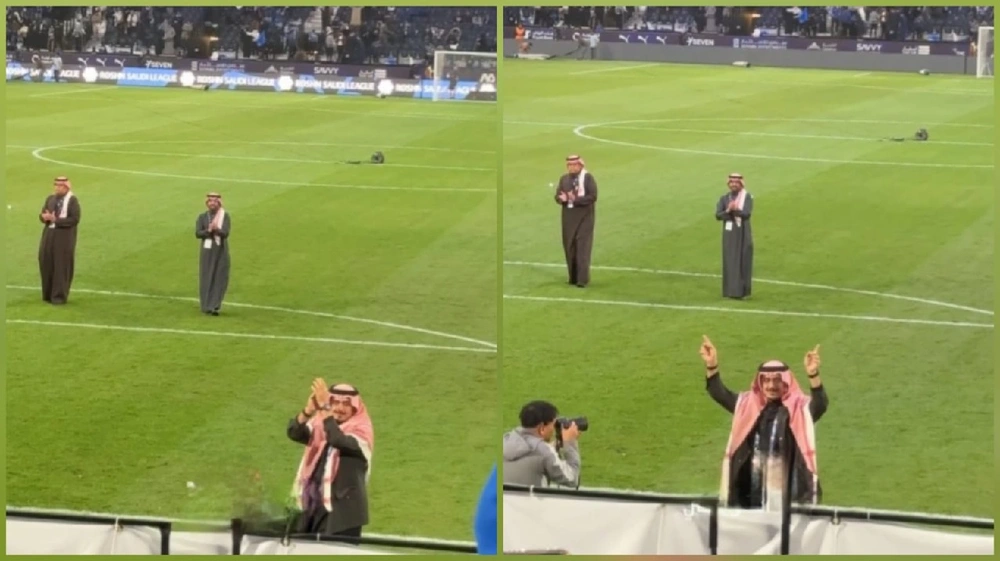 الأمير نواف بن سعد يحيي جماهير الهلال عقب الفوز .. فيديو