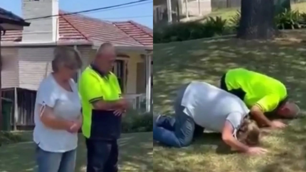 مقطع مؤثر لرجل مسلم يعلم زوجته الصلاة قبل اعتناقها الإسلام .. فيديو