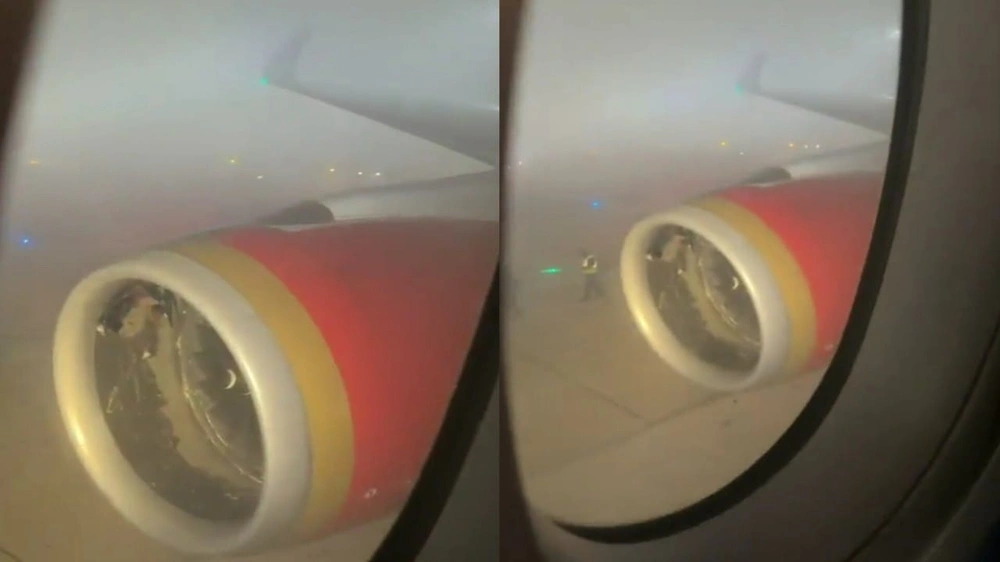 محرك طائرة يبتلع حاوية شحن.. فيديو