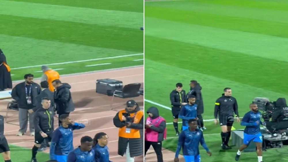 سلمان الفرج يُحيي جماهير الهلال  .. فيديو