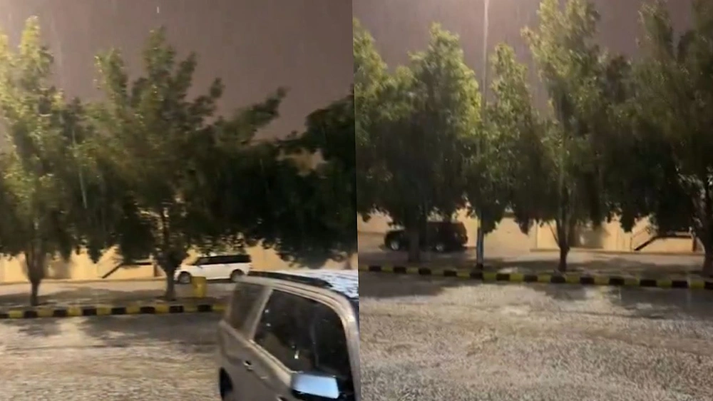 الرياض تكتسي بالبرد والأمطار في مشهد ساحري باريسي .. فيديو