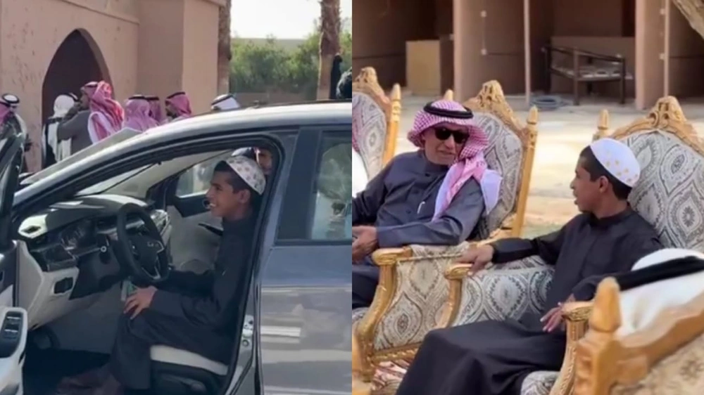 أهالي الخرج يفاجئون سيف بسيارة ثانية بعد تحقيق حلم زيارته للرياض .. فيديو