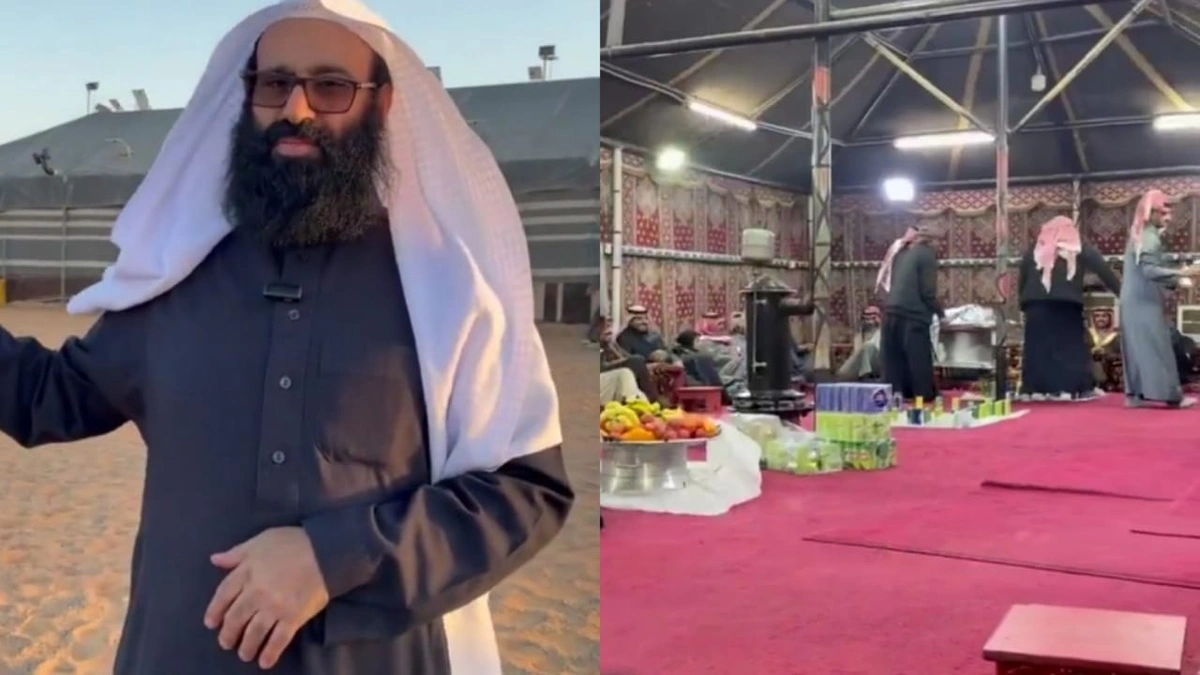 مواطن يُجهز مضيفاً مفتوحاً 24 ساعة للمسافرين بين حائل والجوف .. فيديو