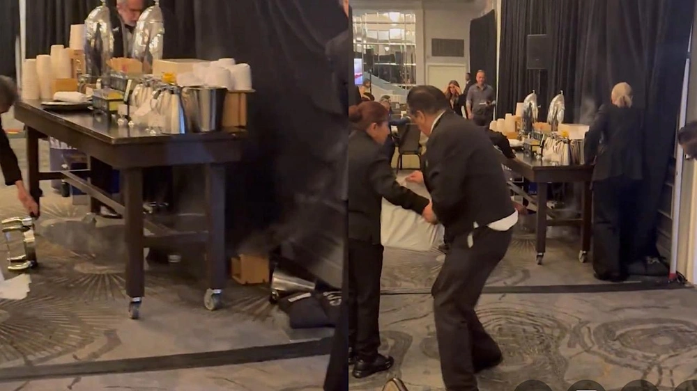 حريق خلف كواليس غولدن غلوب 2026 يسيطر عليه سريعًا دون إصابات.. فيديو