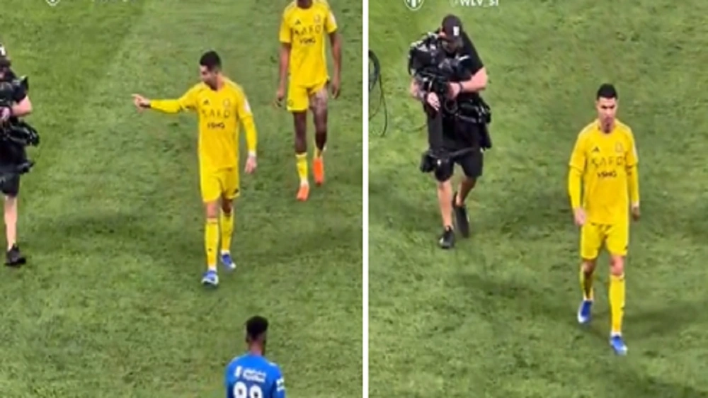 رونالدو يطلب من المصور الابتعاد عنه .. فيديو