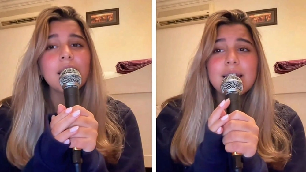 ابنة شيرين عبدالوهاب تشعل مواقع التواصل بـ “لوك” جديد وتغني لوالدتها .. فيديو