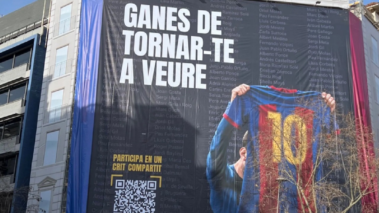 ميسي يظهر بحملات دعاية مرشحي رئاسة برشلونة