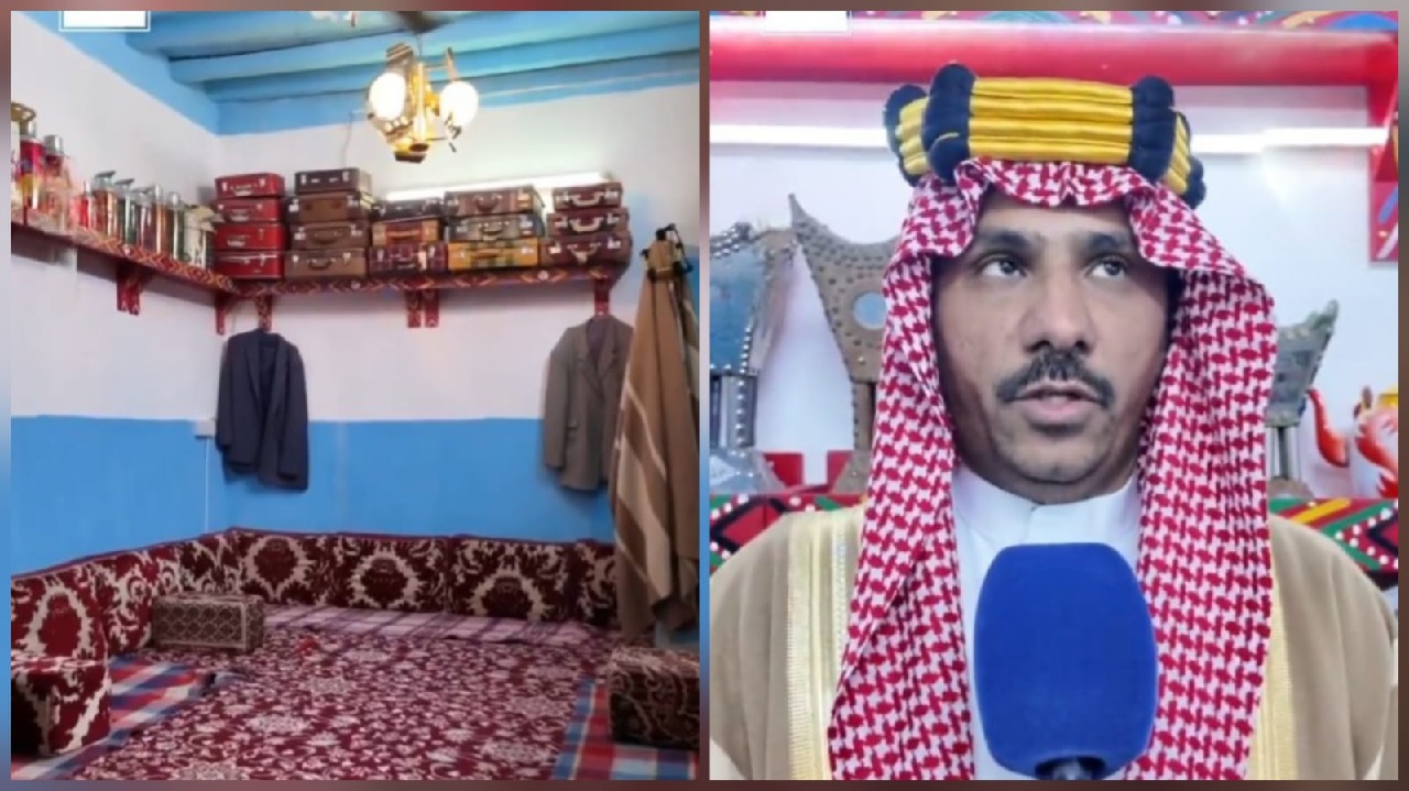مواطن يحول منزله بالخرج إلى متحف تراثي احتفالًا بيوم التأسيس.. فيديو