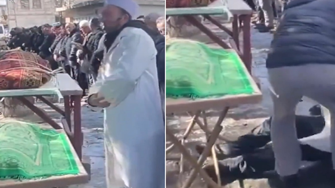 إمام يفقد وعيه خلال أداء صلاة الجنازة بتركيا