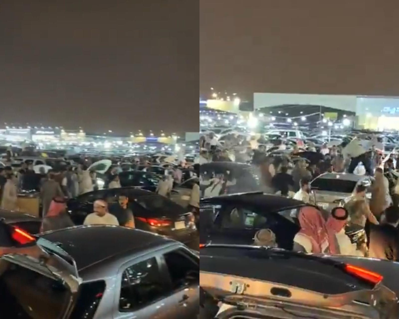 مشاجرة عنيفة بين مقيمين في جراج السيارات بالشفاء فيديو