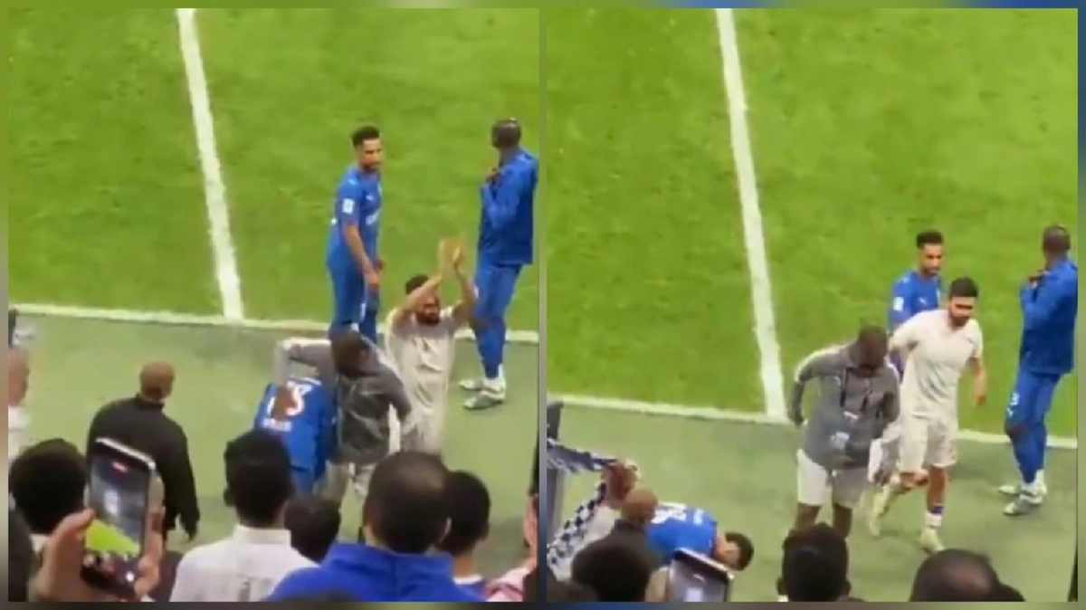 عمر خريبين يحيي جماهير الهلال.. فيديو