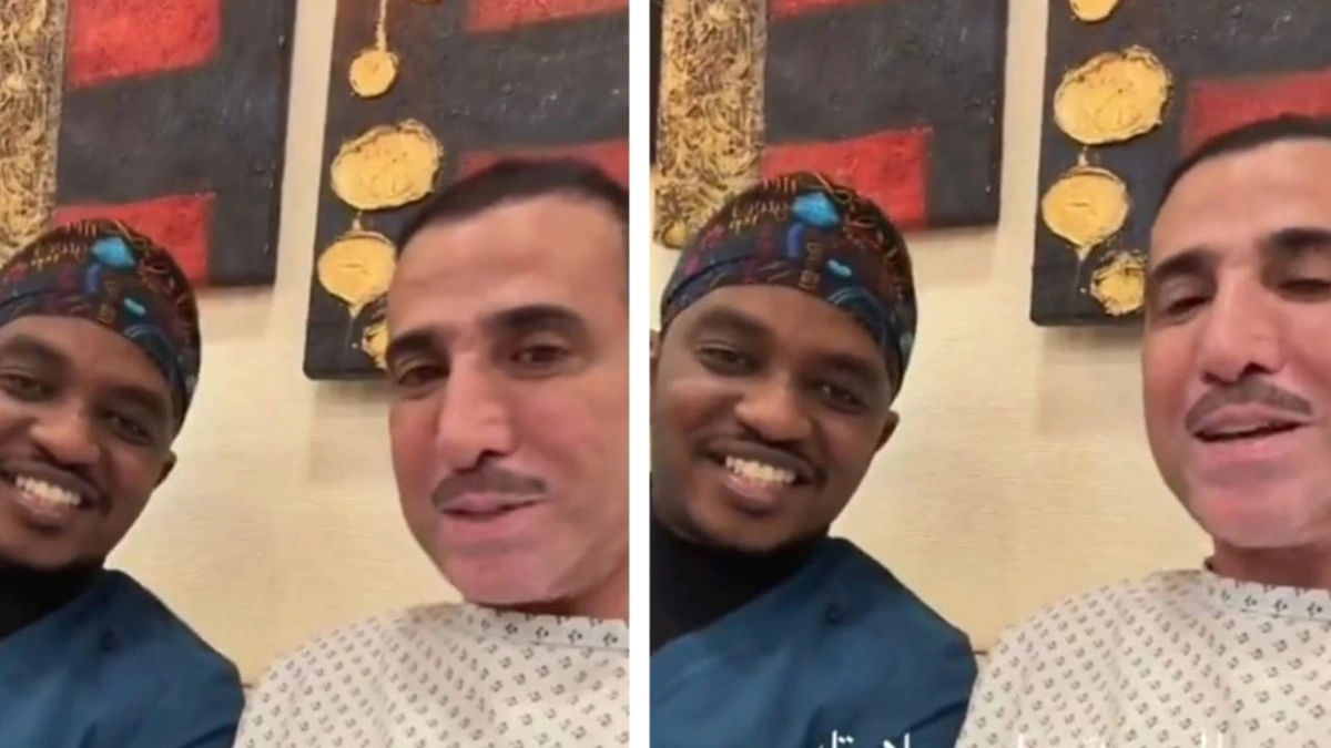 فايز المالكي يغادر المستشفى ويطمئن جمهوره : أبشركم إني بخير .. فيديو