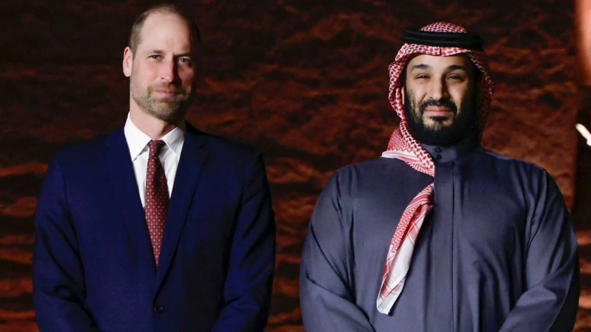 ولي العهد يرافق الأمير ويليام في جولة بالدرعية .. فيديو وصور