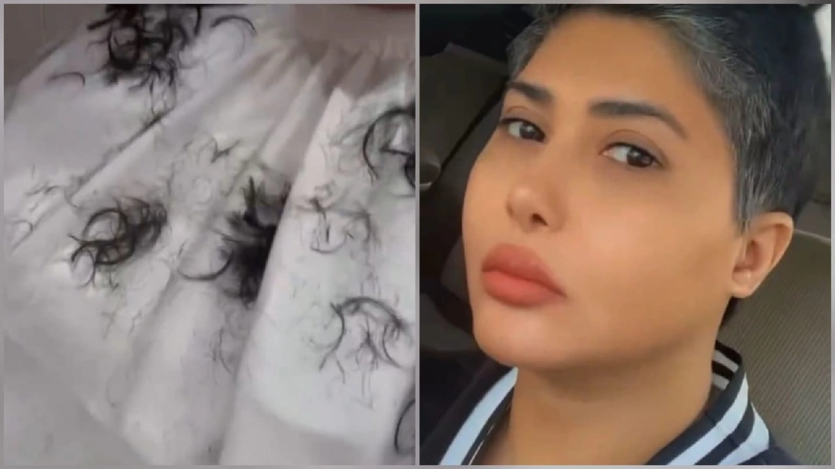 ملاك الكويتية تحلق شعرها بسبب المعاناة من الاكتئاب.. فيديو