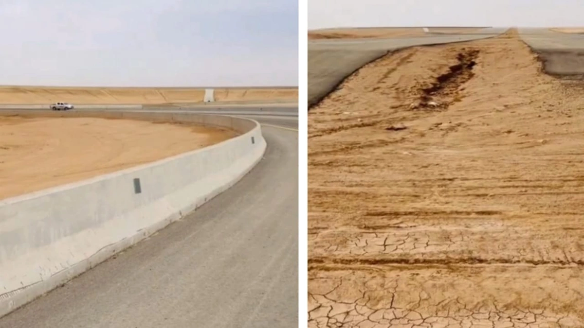 بدء الأعمال في طريق منفذ الجميمة لتعزيز الربط البري مع العراق .. فيديو