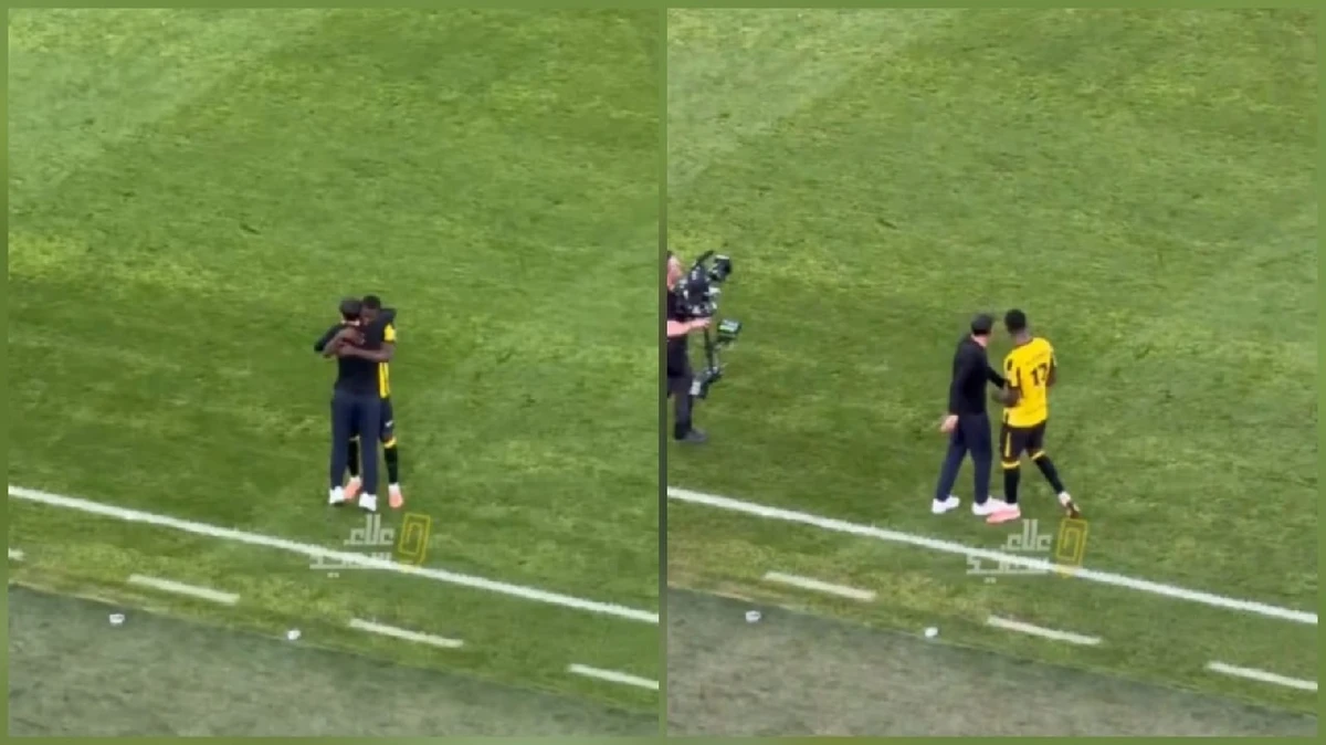 كونسيساو يحتفل مع دومبيا بعد الفوز.. فيديو