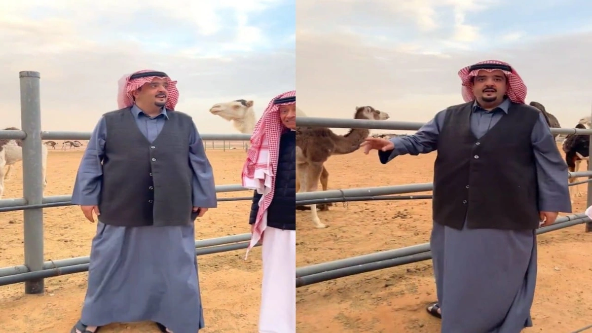 الأمير عبدالعزيز بن فهد يخطف الأنظار خلال وجوده في العاذرية.. فيديو