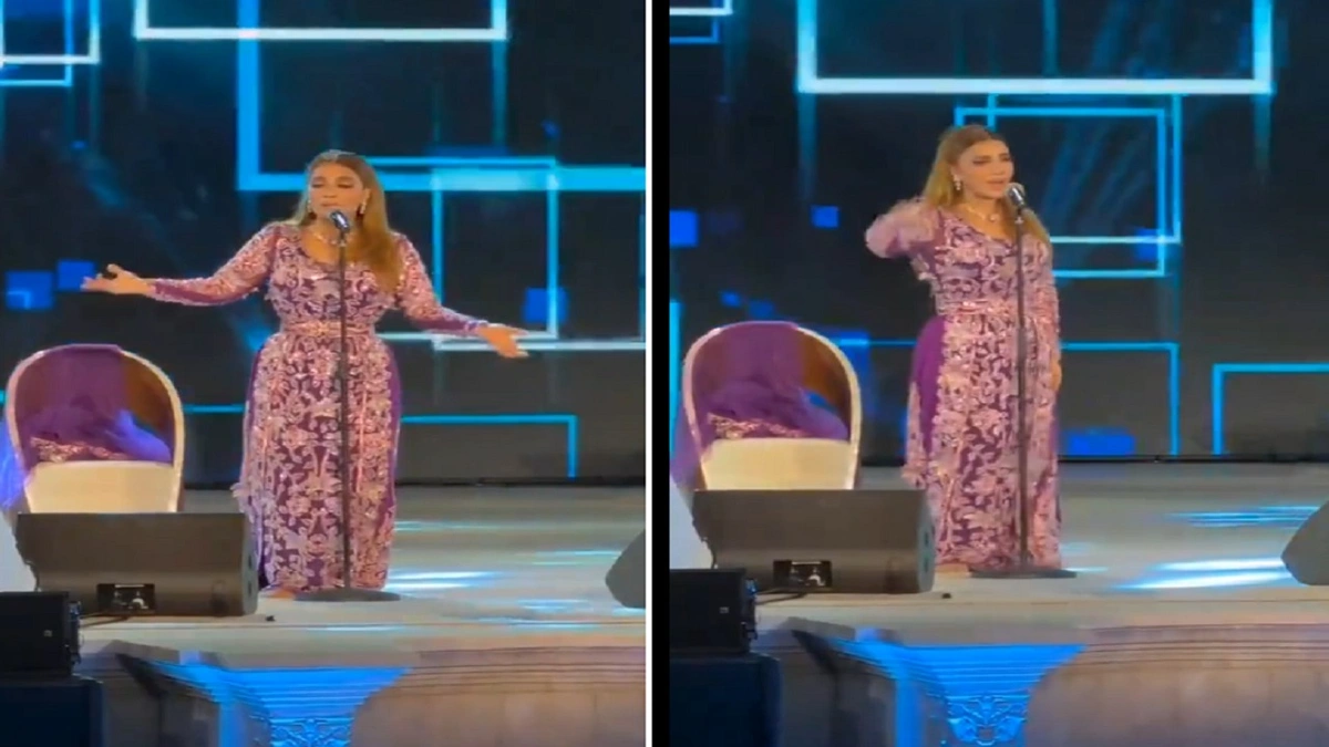 أصالة تظهر حافية القدمين على المسرح .. فيديو