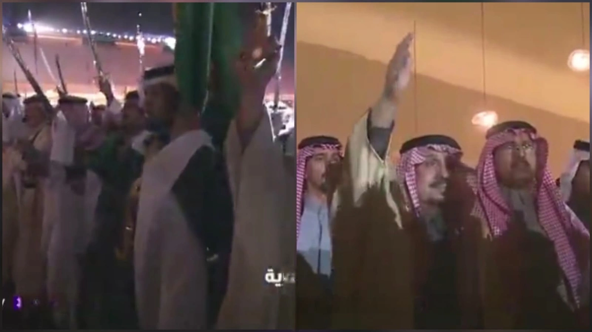 أمير الرياض يشارك في العرضة السعودية بقصر الحكم احتفالًا بيوم التأسيس.. فيديو