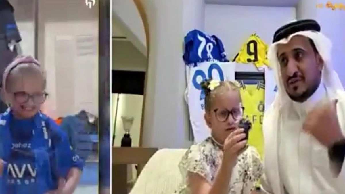 والد الطفلة نورة يروي كواليس المقطع الإنساني للاعب علي لاجامي مع ابنته..فيديو