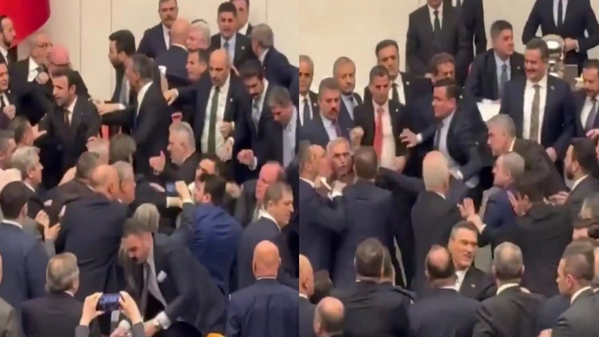 اشتباكات عنيفة داخل البرلمان التركي اعتراضًا على تعيين وزير.. فيديو