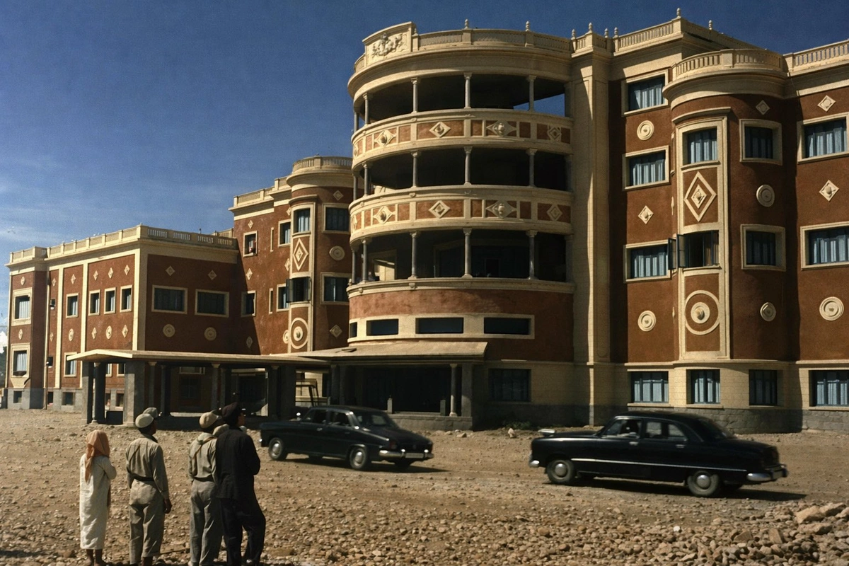 صورة نادرة للقصر الأحمر بالرياض