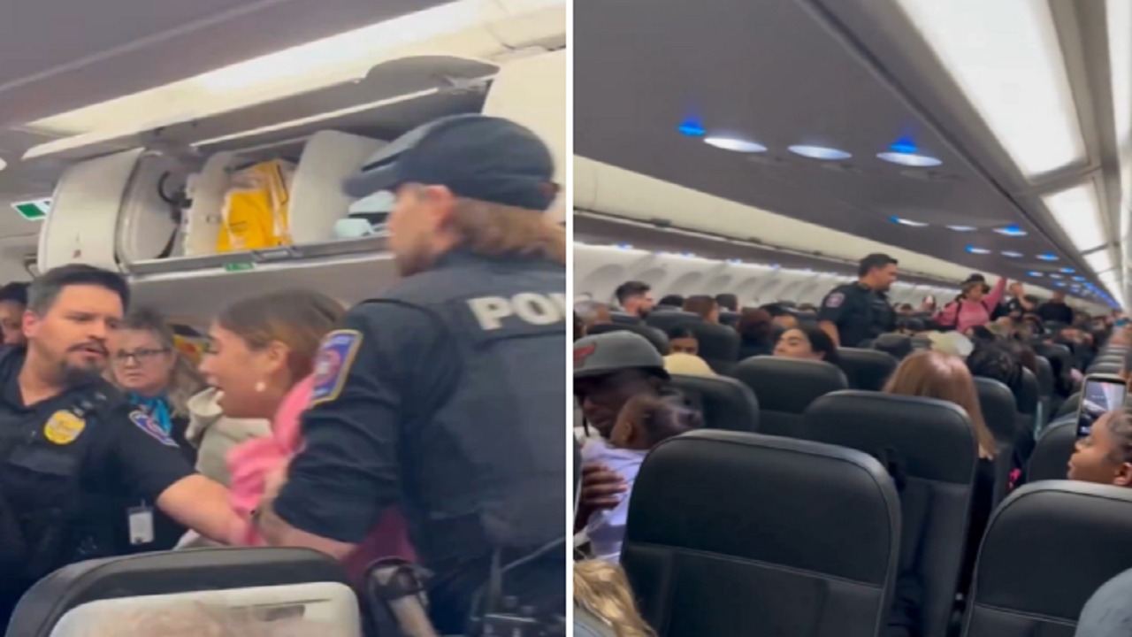 فتاة تفقد أعصابها على متن طائرة بشكل هيستيري.. فيديو