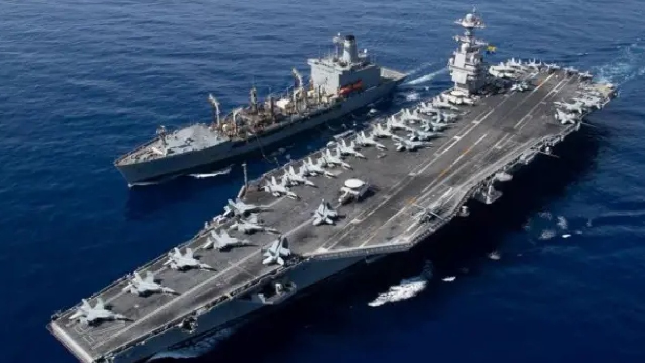 3 حاملات طائرات أميركية تطوق إيران من بحر العرب والمتوسط.. فيديو
