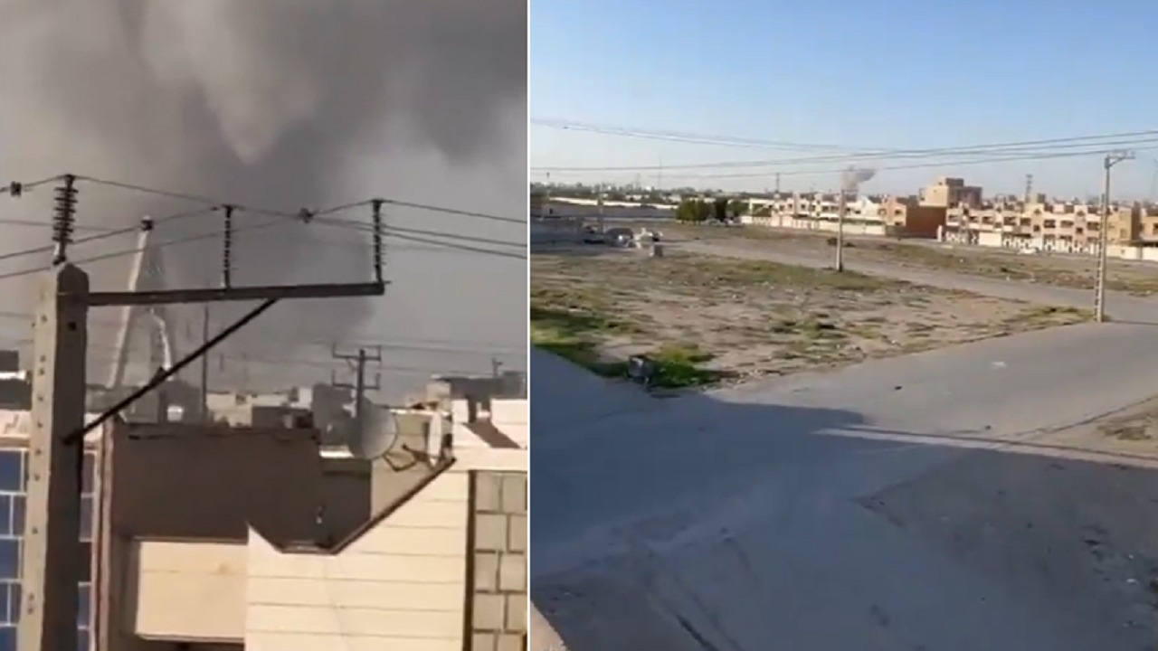 قصف عنيف على قاعدة 92 مدرعات في الأحواز.. فيديو