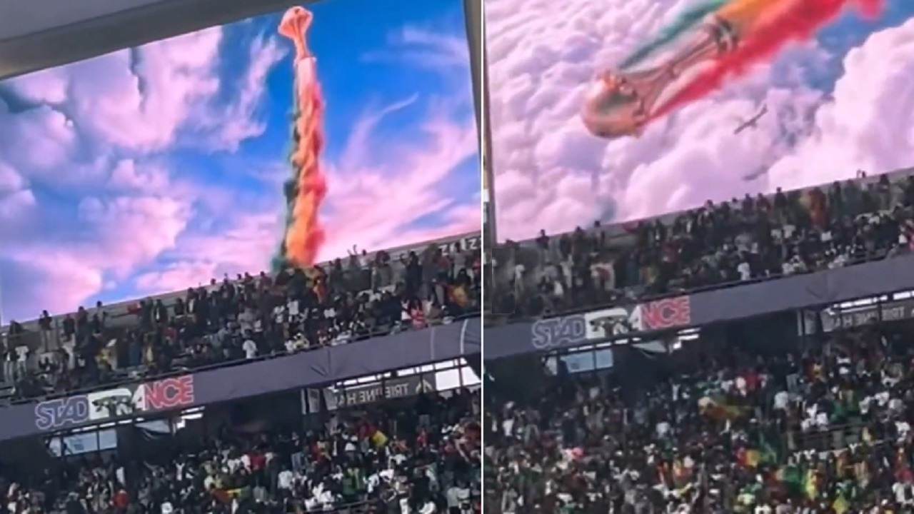 السنغال يتحدى الكاف وتتباهى بكأس أمم إفريقيا داخل ملعب في فرنسا .. فيديو