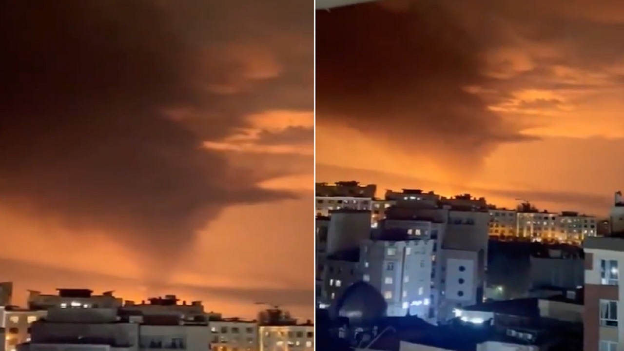 انفجار ضخم يحول ليل طهران إلى نهار .. فيديو