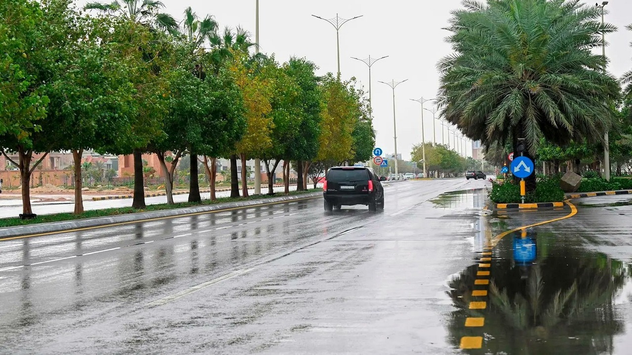 أمطار غزيرة على الرياض