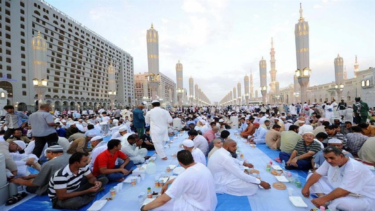 2.9 مليون وجبة إفطار صائم في المسجد النبوي خلال العشر الأولى من رمضان